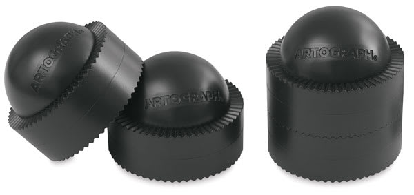 Open in modal - Artograph PadPucks - Package of 4 shown loose with 2 stacked