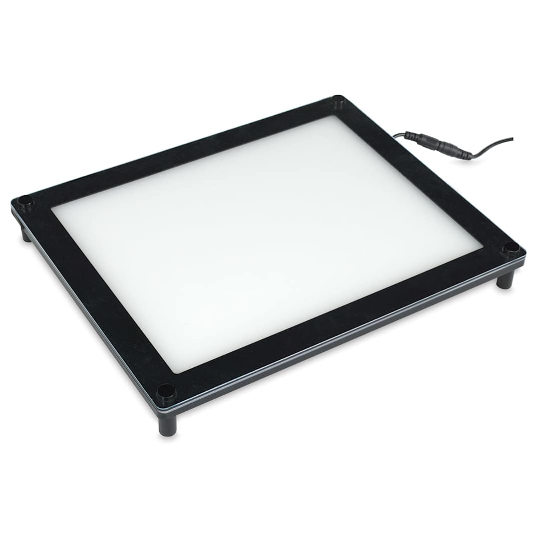 Open in modal - 
Porta-Trace Lumen Series LED Light Panel, Black 8 1/2" x 11"  Left Angle Front View