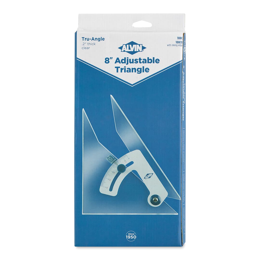 Open in modal - Alvin Adjustable Tru-Angle Triangle - 8" (front of package)
