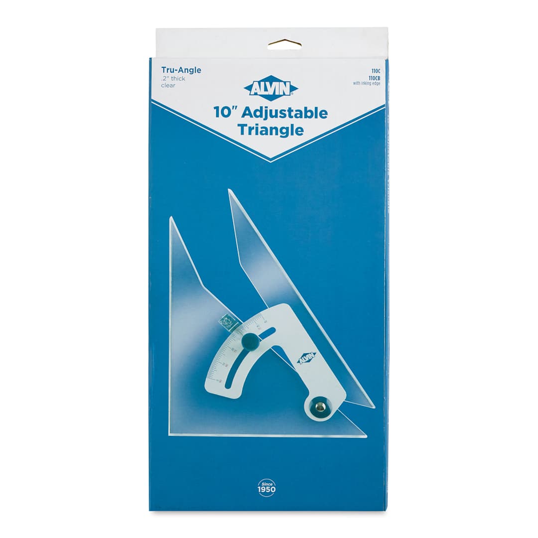 Open in modal - Alvin Adjustable Tru-Angle Triangle - 10" (front of package)