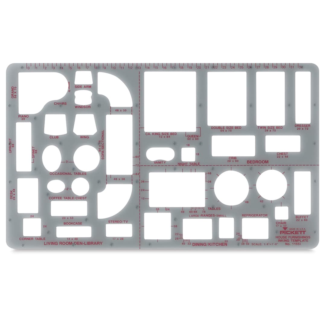 Open in modal - Chartpak Pickett Architectural Template for House Furnishings