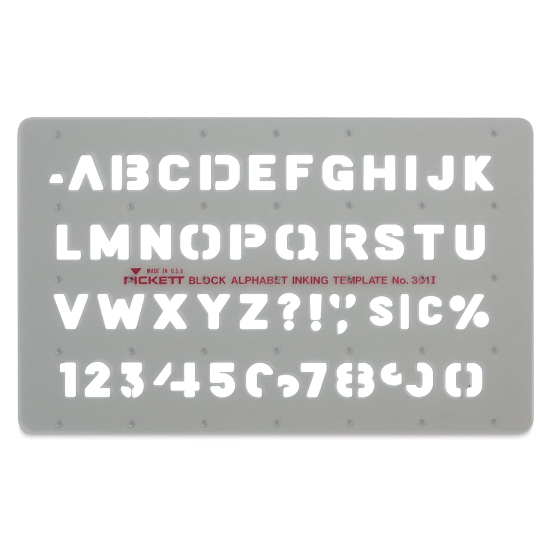 Open in modal - ChartPak Pickett Block Alphabet Template