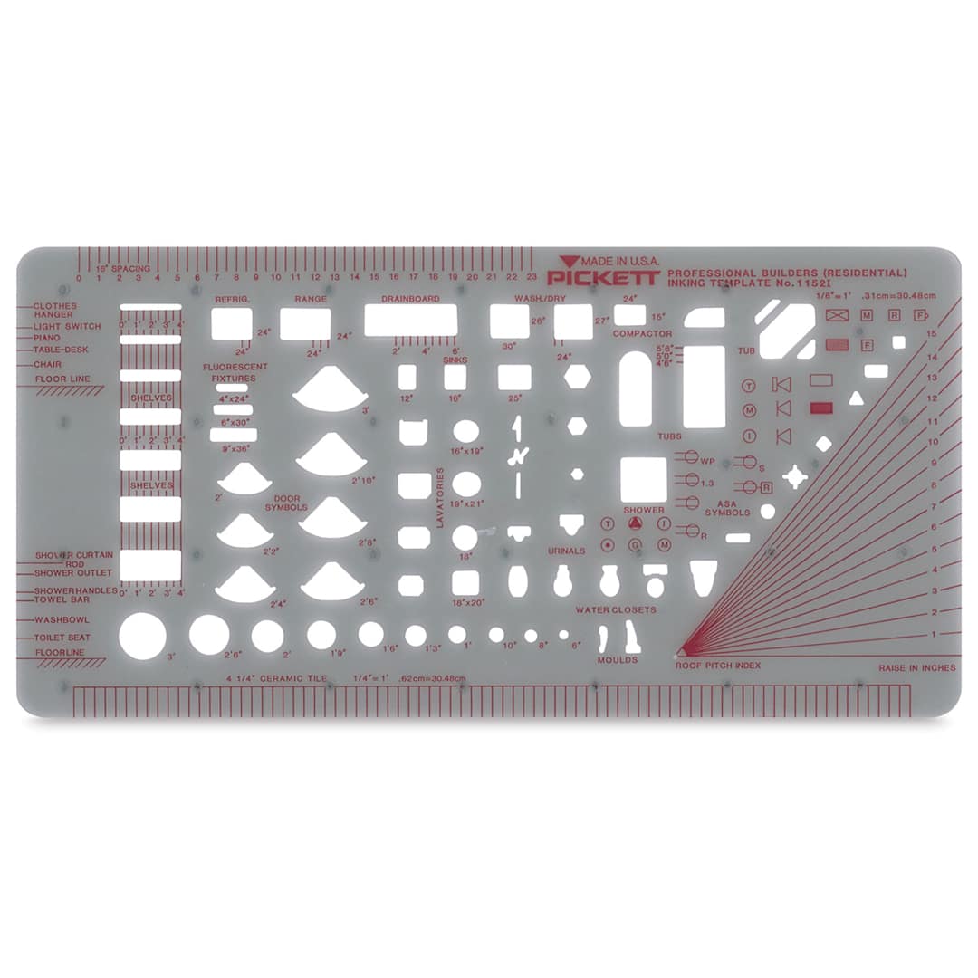 Open in modal - Chartpak Pickett Architectural Template for Professional Builders