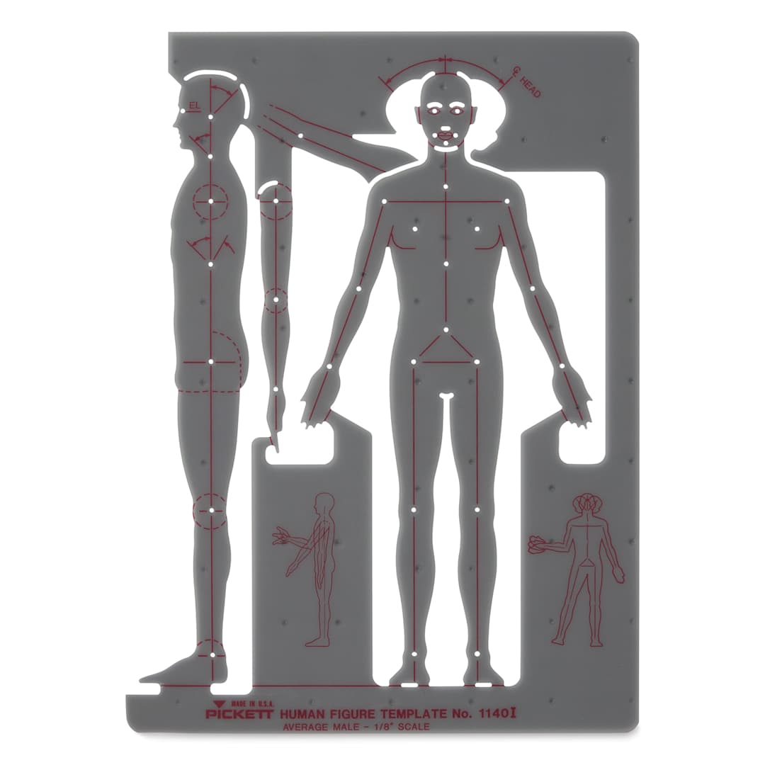 Open in modal - Chartpak Pickett Male Human Figure Template (out of packaging)