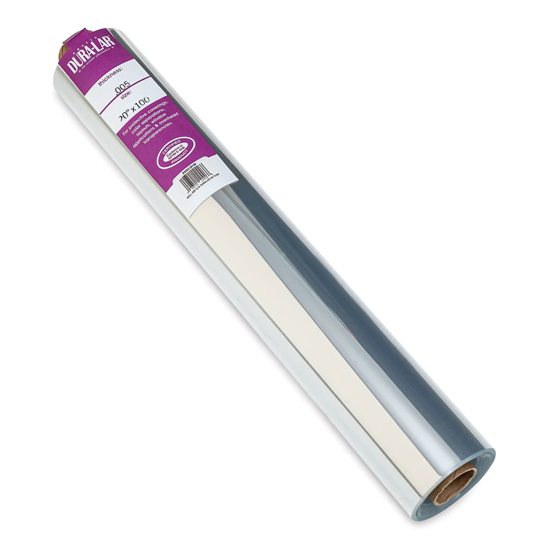Open in modal - Grafix Dura-Lar Clear Acetate Alternative - 20" x 100 ft x .005", Overlay Roll