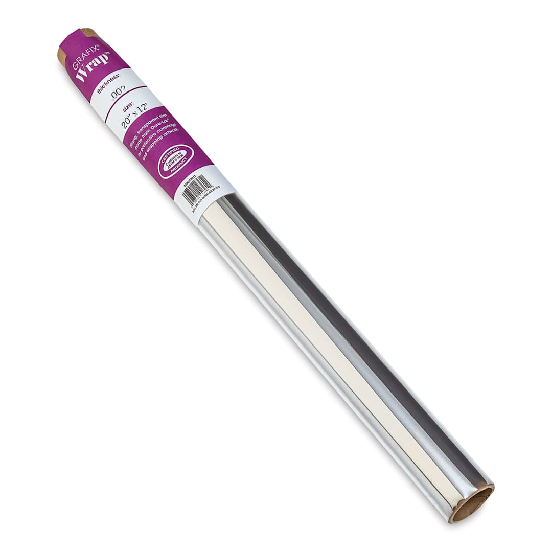 Open in modal - Grafix Dura-Lar Clear Acetate Alternative - 20" x 12 ft x .002", Wrap Roll