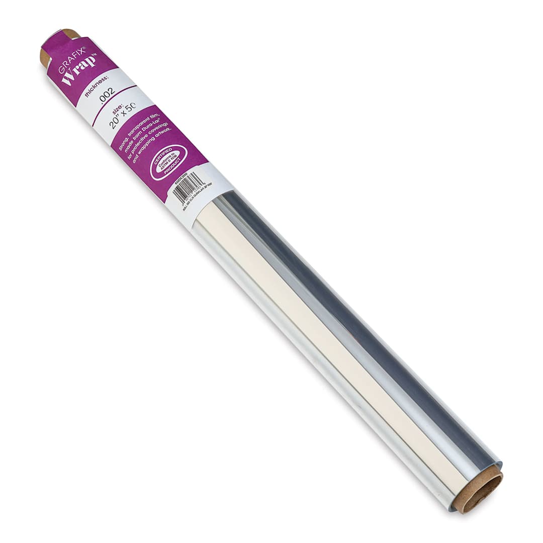 Open in modal - Grafix Dura-Lar Clear Acetate Alternative - 20" x 50 ft x .002", Wrap Roll