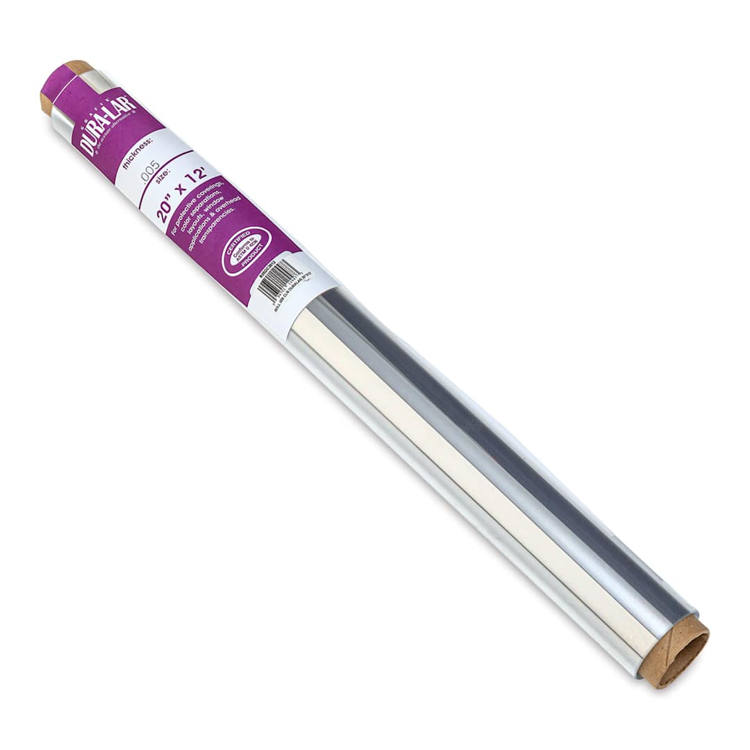 Open in modal - Grafix Dura-Lar Clear Acetate Alternative - 20" x 12 ft x .005", Overlay Roll