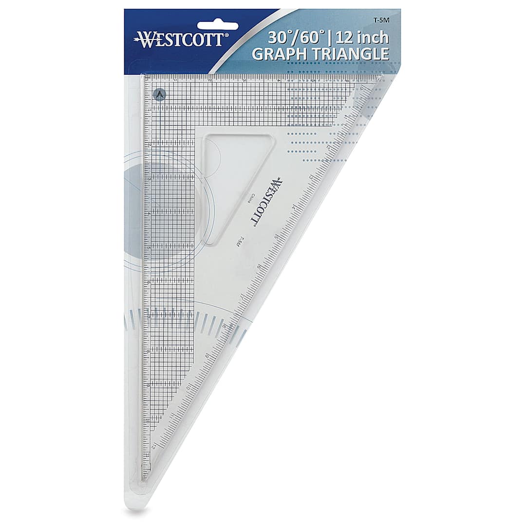 Open in modal - Westcott Gridded Triangle - 12", 30-60 Degree - front of packaging