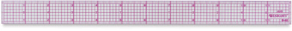 Open in modal - 8ths Graph Beveled Ruler - 12" x 1"