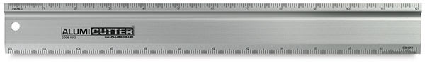 Open in modal - AlumiCutter Rulers - 12" Standard Silver Ruler shown horizontally
