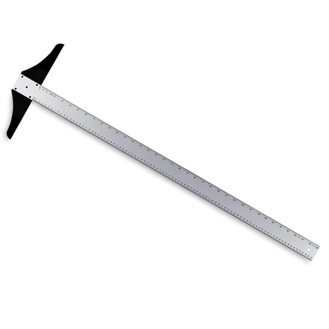 Open in modal - Alumicolor Steel Edge Point T-Square - 36", Silver
