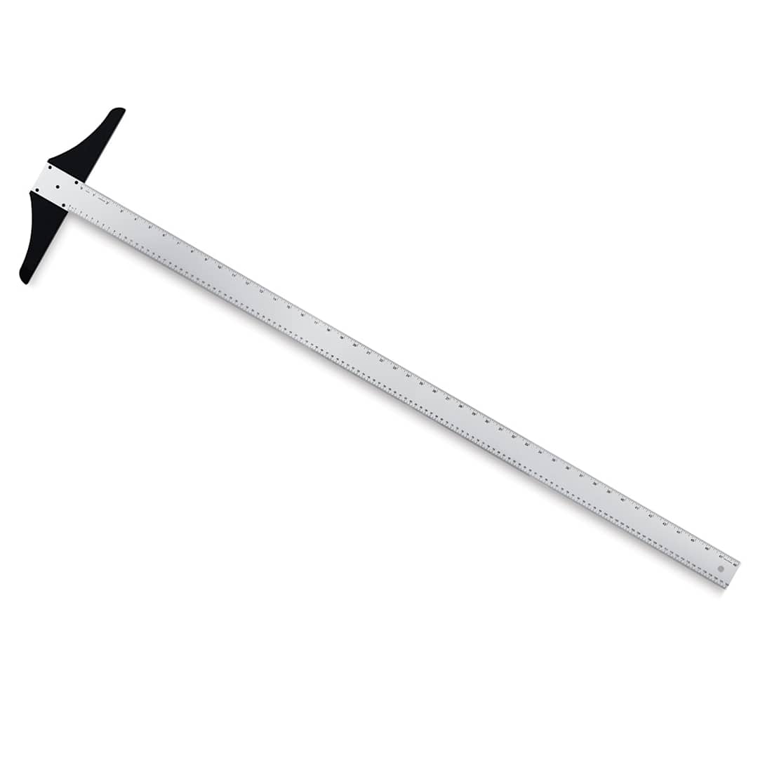Open in modal - Alumicolor Steel Edge Point T-Square - 48", Silver