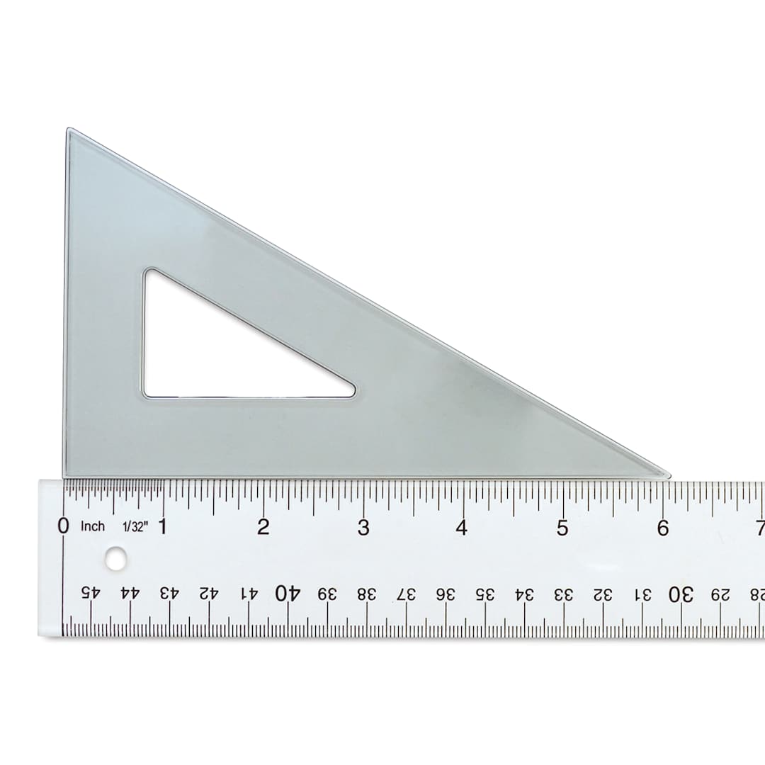 Open in modal - Westcott Professional Triangle - 6", 30-60 Degree - next to ruler