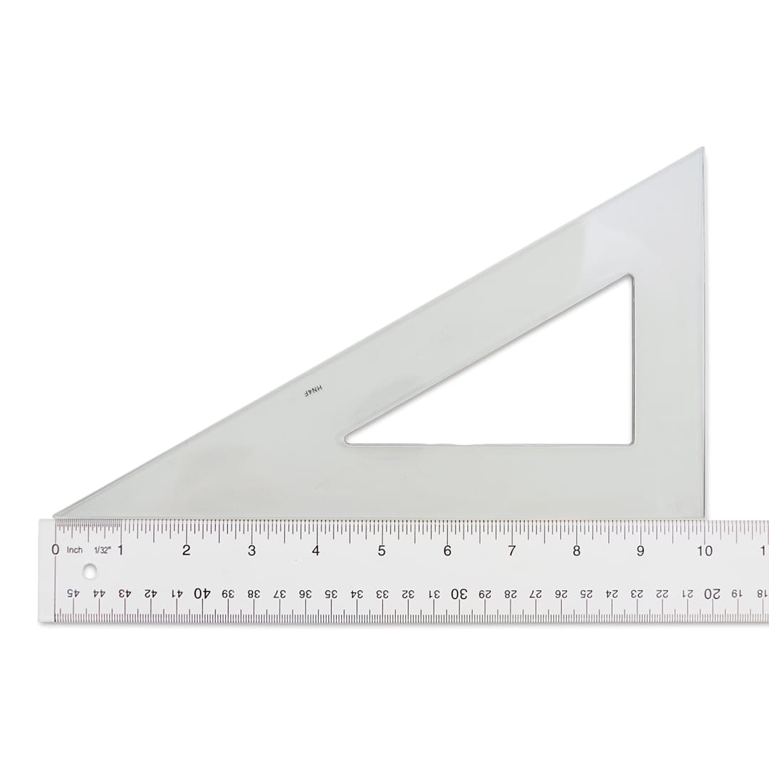 Open in modal - Westcott Professional Triangle - 10", 30-60 Degree - next to ruler