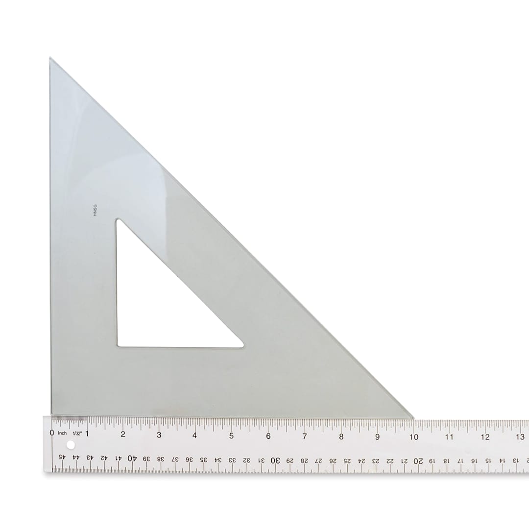 Open in modal - Westcott Professional Triangle - 10", 45-90 Degree - next to ruler