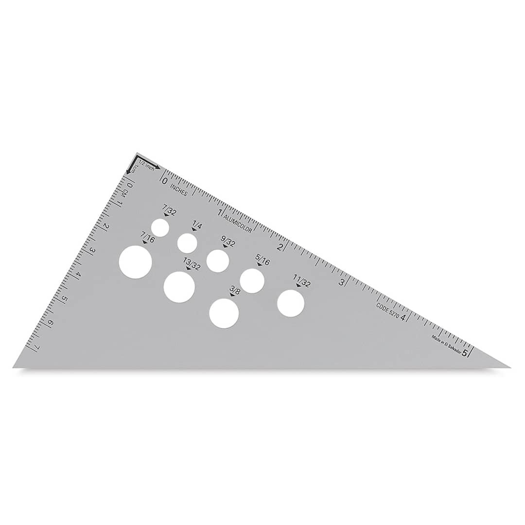 Open in modal - Aluminum Triangles 30/60 Degree 6"  Front View