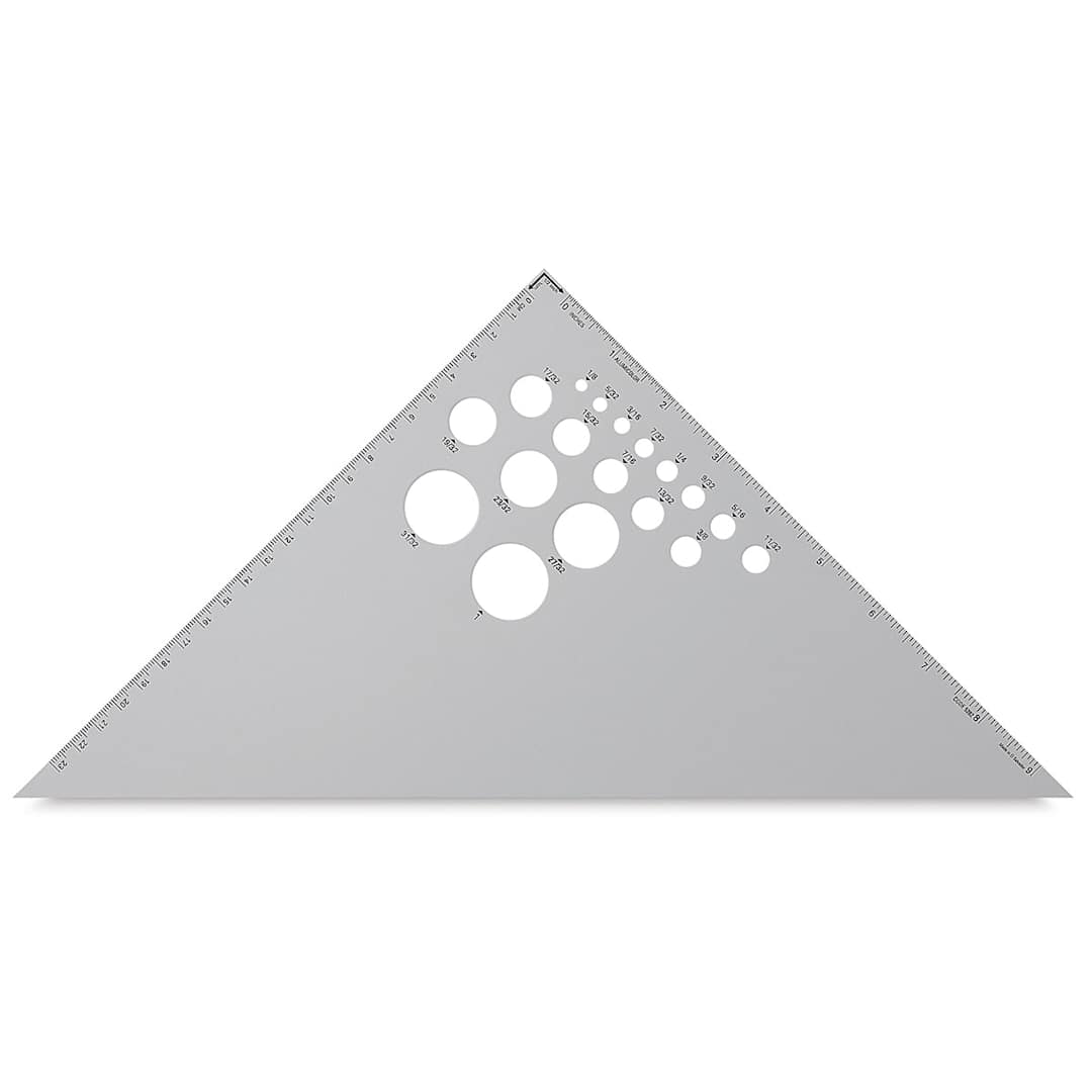 Open in modal - Aluminum Triangles 45/90 Degree 10"  Front View