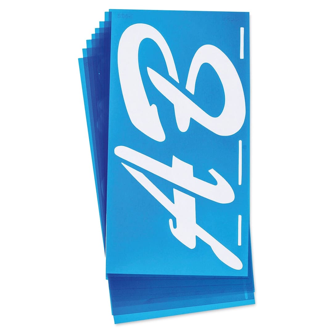 Open in modal - Westcott BetterLetter Plastic Letter Stencils - 6", Capital Only, Brush (out of packaging)