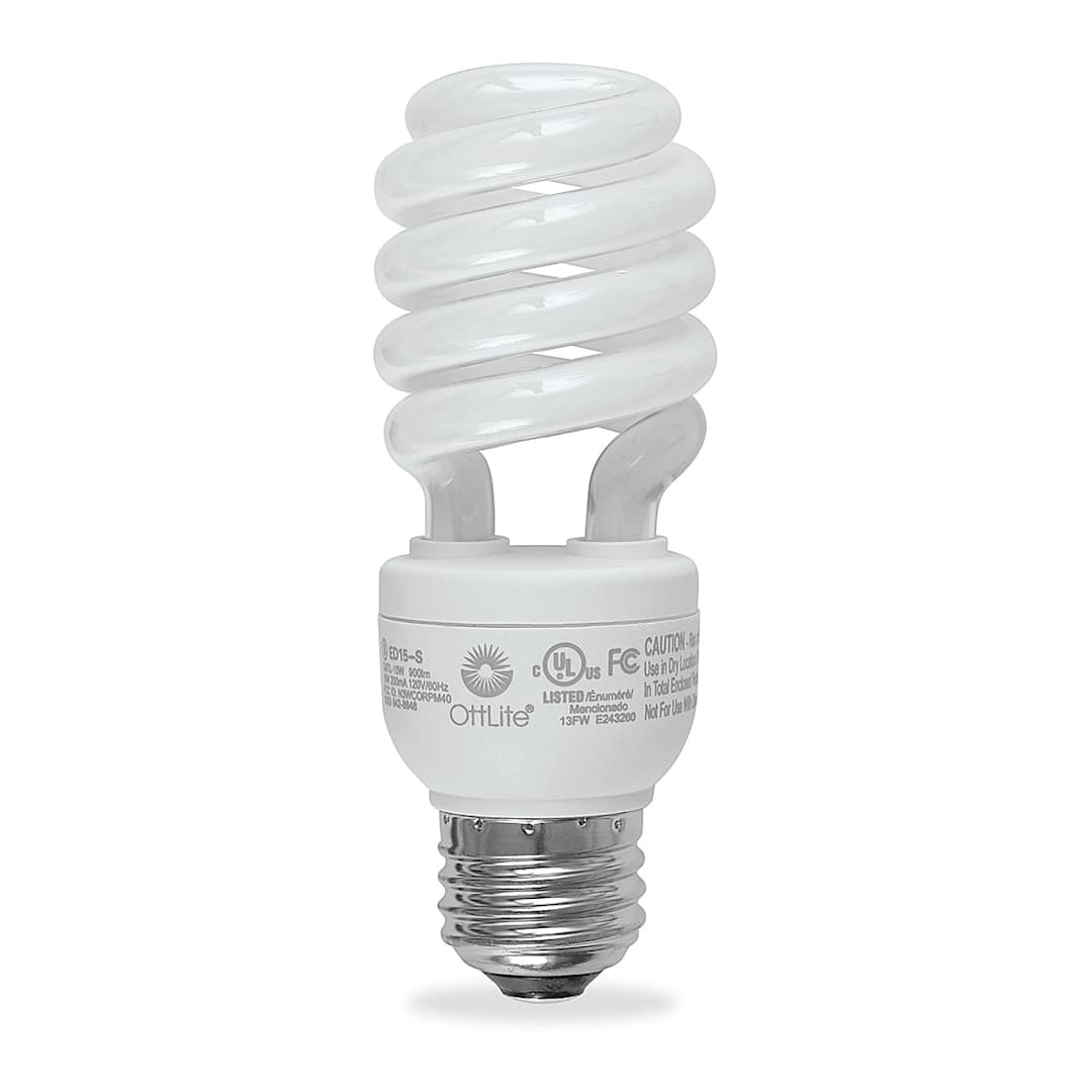 Open in modal - Edison Swirl Light Bulbs, 15W - Bulb shown upright