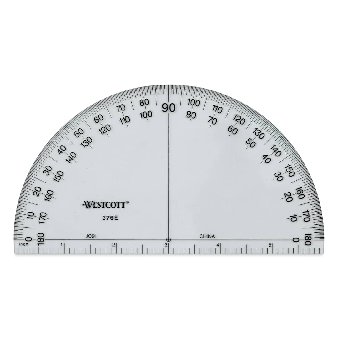Open in modal - Westcott Semi Circle Protractor - 6" (out of packaging)