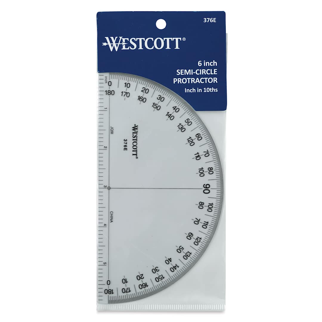 Open in modal - Westcott Semi Circle Protractor - 6" (front of packaging)