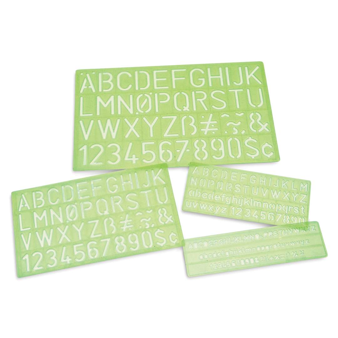 Open in modal - Alvin Lettering Stencils - Set of 4