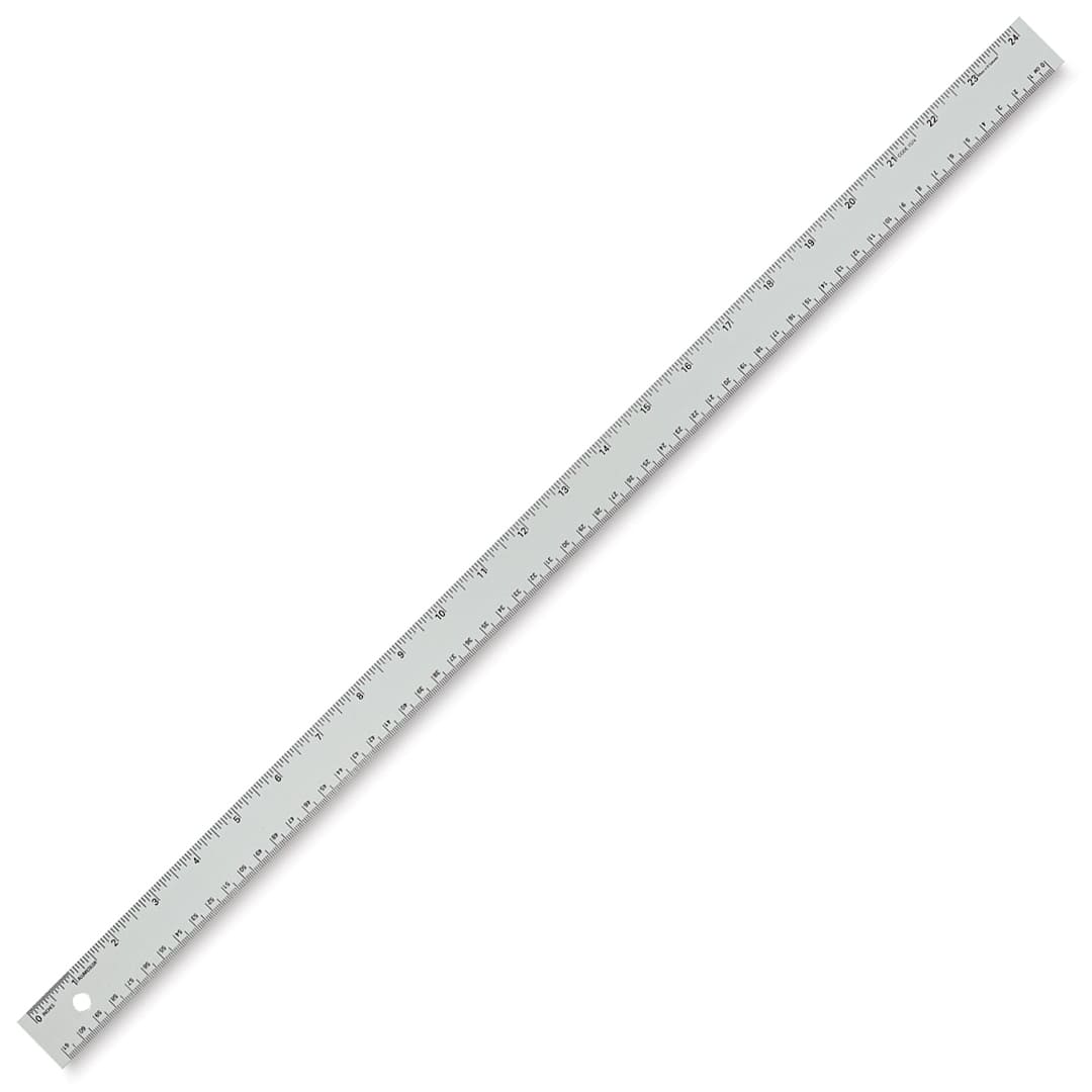 Open in modal - Alumicolor Non-Slip Straight Edge Ruler - Angled view of 24" ruler