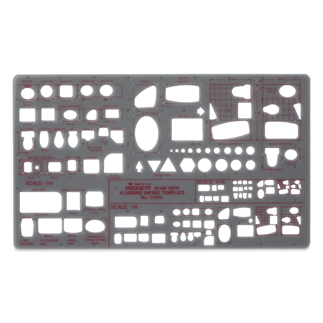 Open in modal - Chartpak Pickett Template - 1163i Plumbing Plan View