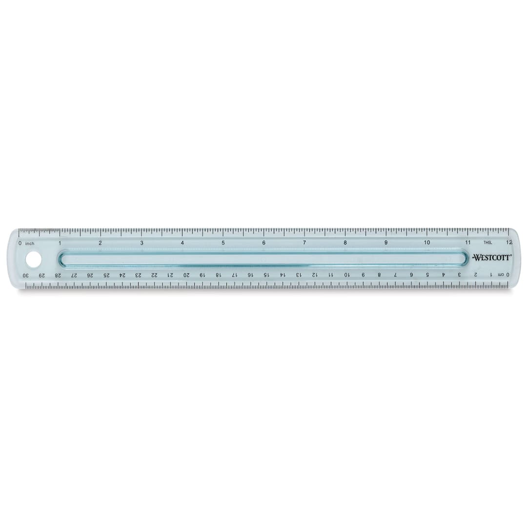 Open in modal - Westcott Finger Grip Ruler - Ruler shown horizontally