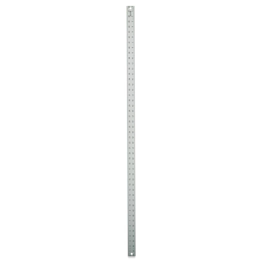 Open in modal - Blick Aluminum Non-Slip Ruler - 48" (out of packaging, front)