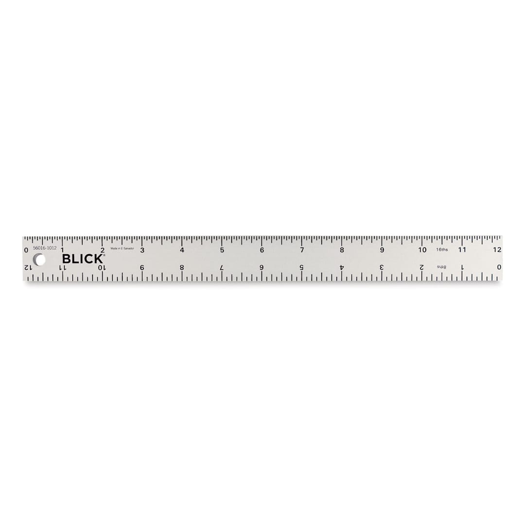 Open in modal - Blick Aluminum Straightedge Ruler - 12"