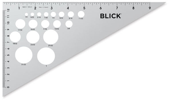 Open in modal - Blick Aluminum Triangles - Top view of Single 30/60 degree triangle