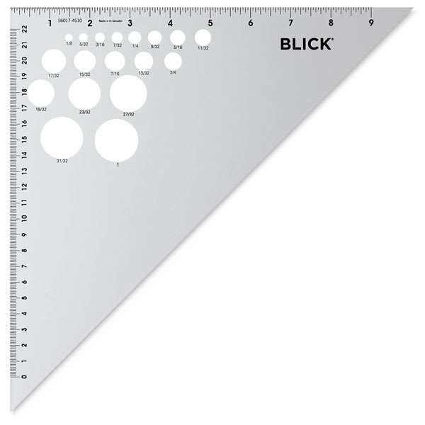 Open in modal - Blick Aluminum Triangles - Top view of Single 45/90 degree triangle