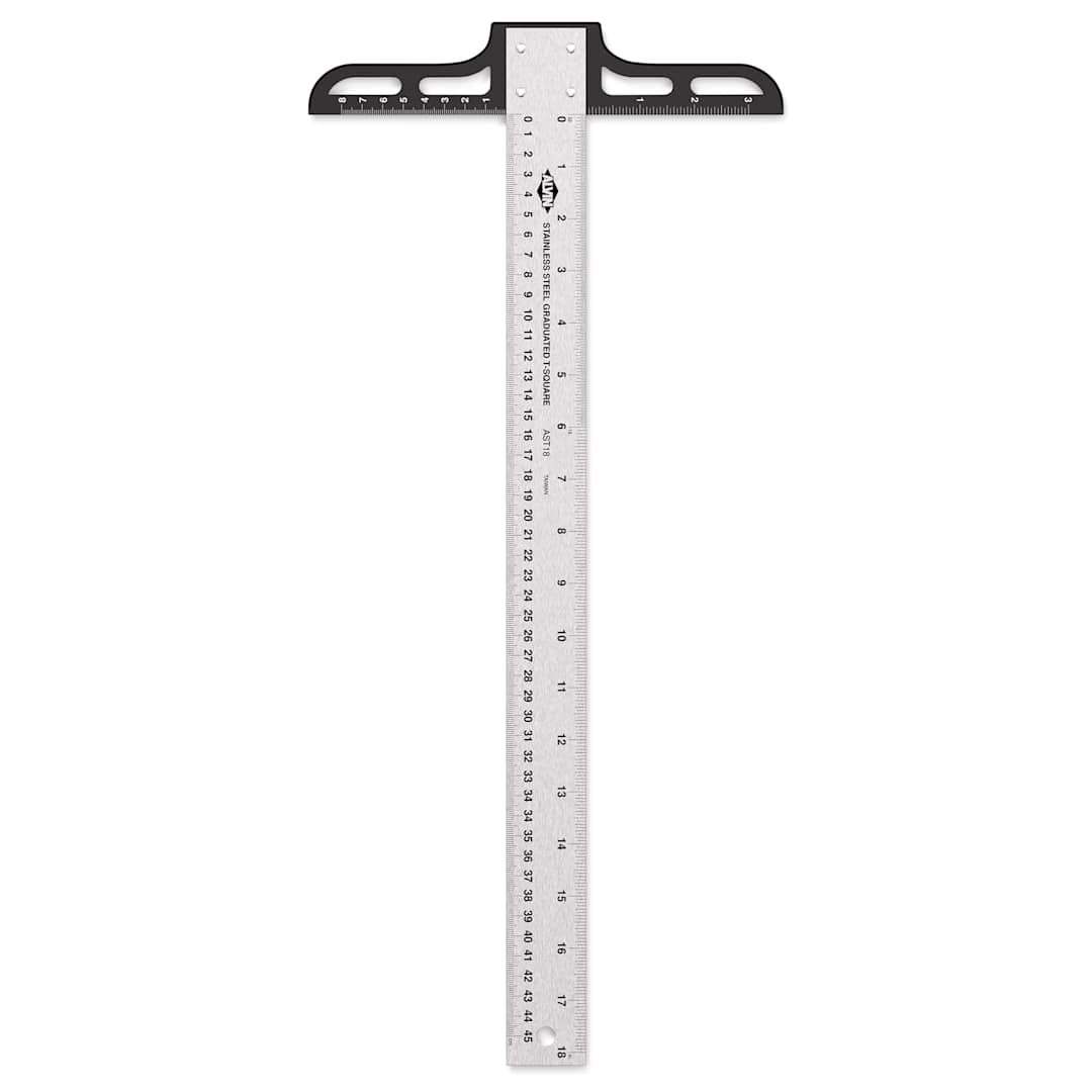Open in modal - Alvin Stainless Steel Graduated T-Square - 18"
