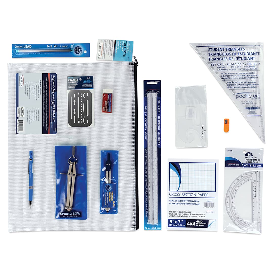 Open in modal - Pacific Arc Beginner's Drafting Kit - Engineer (contents)