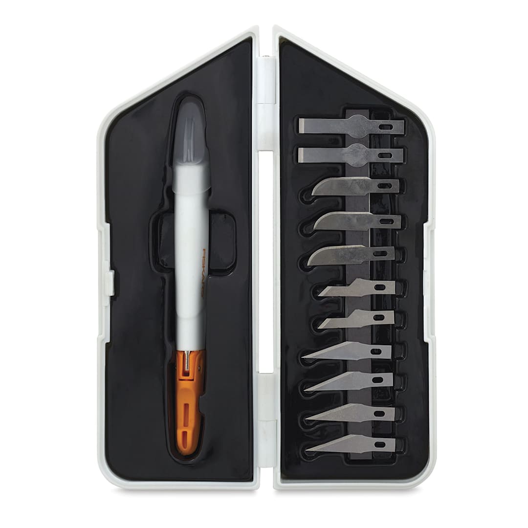 Open in modal - Fiskars Craft Knife Kit - Medium-Duty Kit shown open