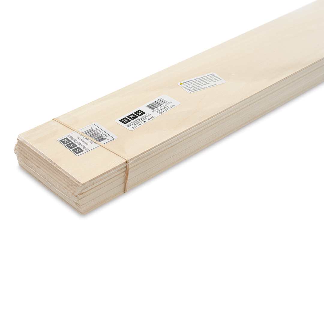 Open in modal - Bud Nosen Basswood Sheets - 3/32" x 4" x 24", 15 Sheets - close-up