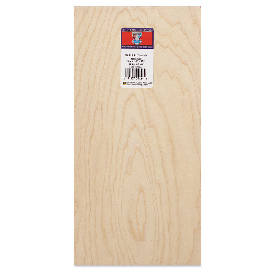 Open in modal - Midwest Products Maple Plywood - 3/8" x 6" x 12"