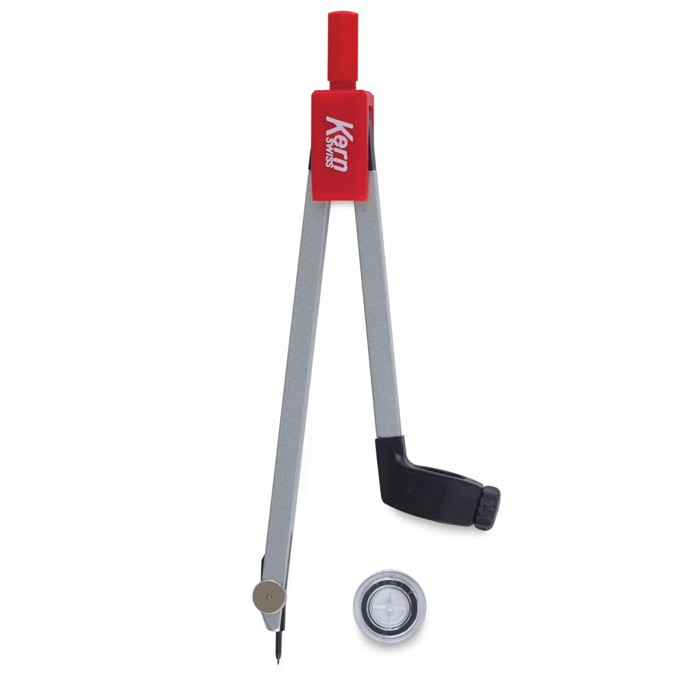 Open in modal - Kern Jointed Technical Compass - Compass upright with integrated pencil holder
