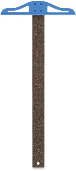 Open in modal - Fairgate Cork-Backed T-Square - Back of T-Square upright showing cork