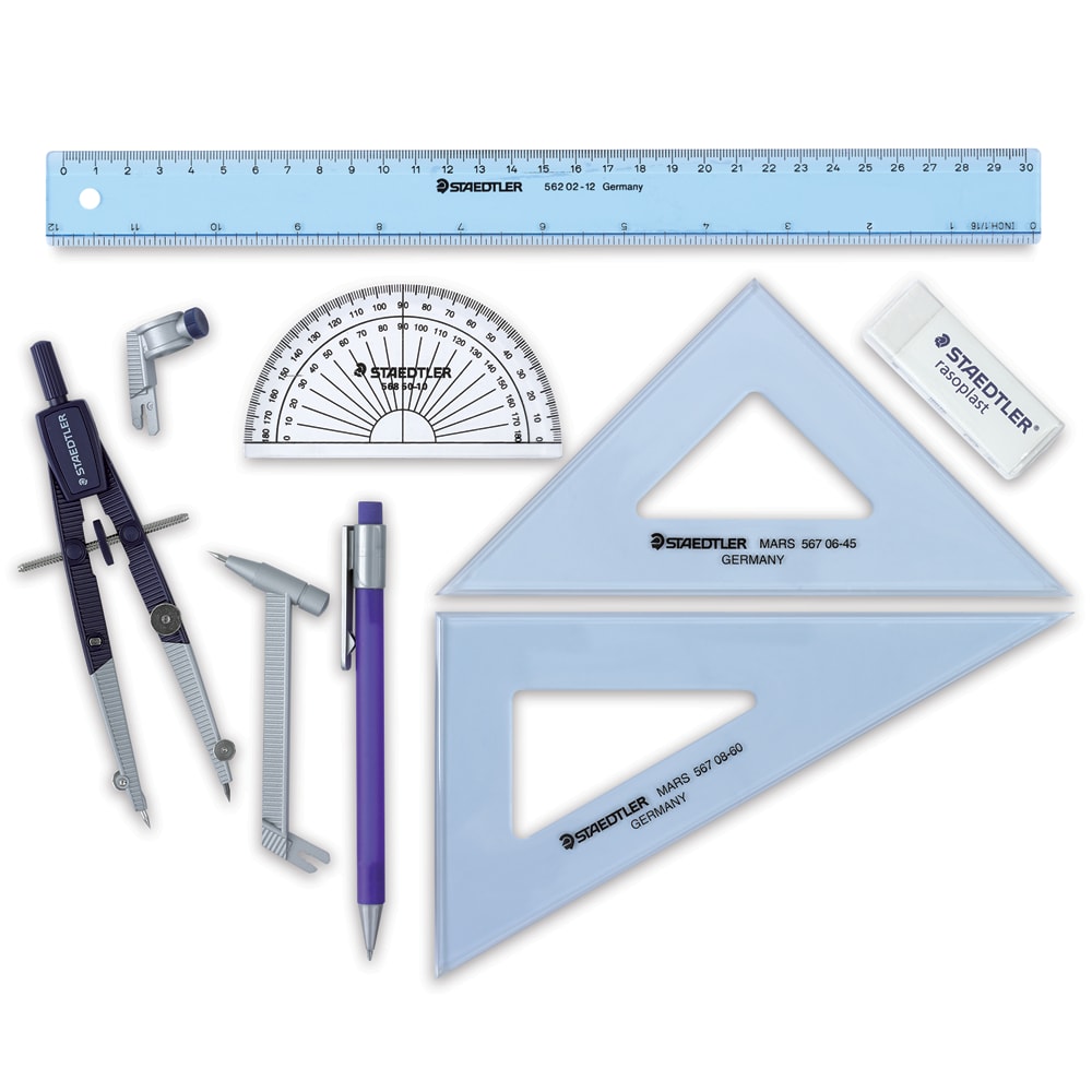 Open in modal - Staedtler Super Math Set - Several Components of set shown
