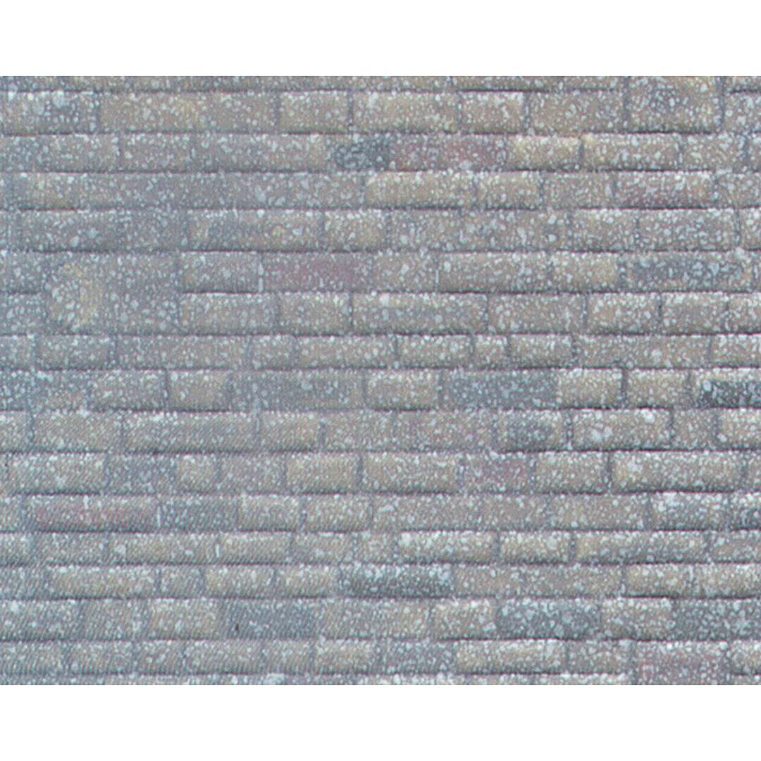 Open in modal - Plastruct Patterned Sheets, Dressed Stone/Block 1:48 Scale, finished example