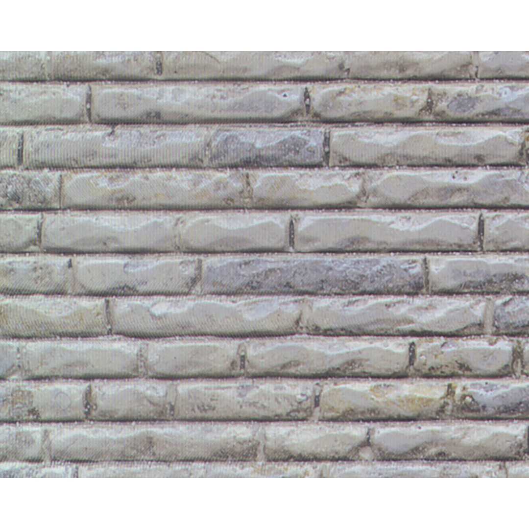 Open in modal - Plastruct Patterned Sheets, Dressed Stone/Block, 1:24 Scale, finished example