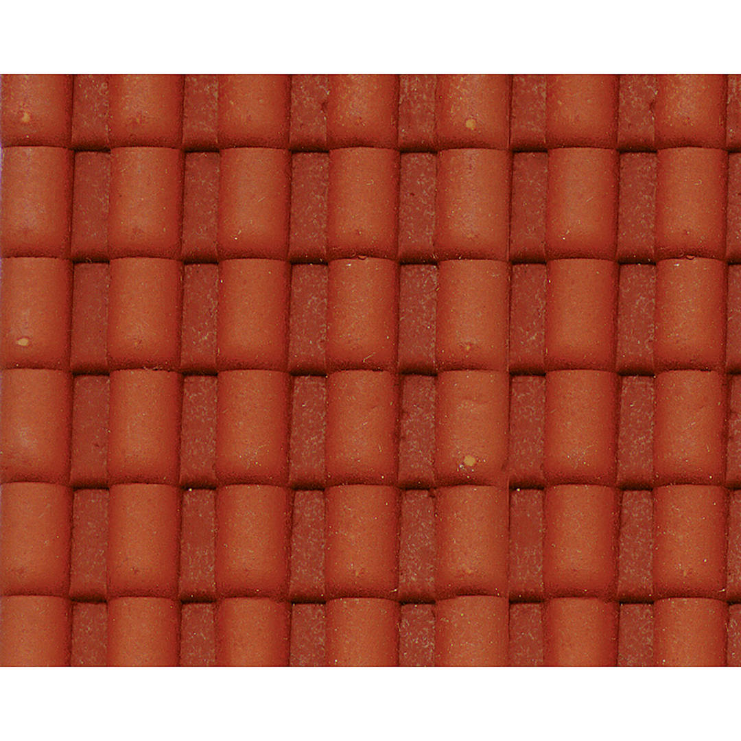 Open in modal - Plastruct Patterned Sheets, Spanish Tile, 1:24 Scale, finished example
