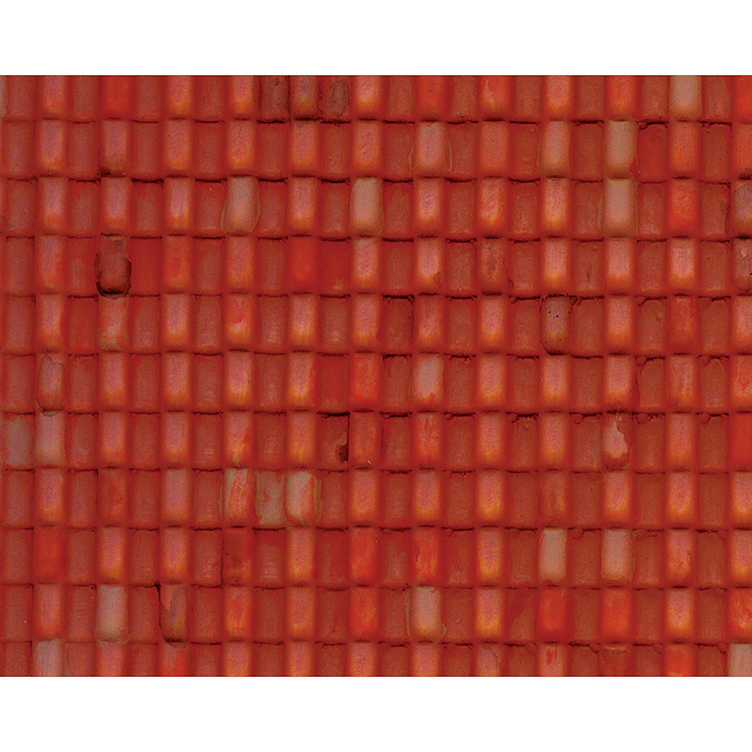 Open in modal - Plastruct Patterned Sheets, Spanish Tile, 1:48 Scale, finished example