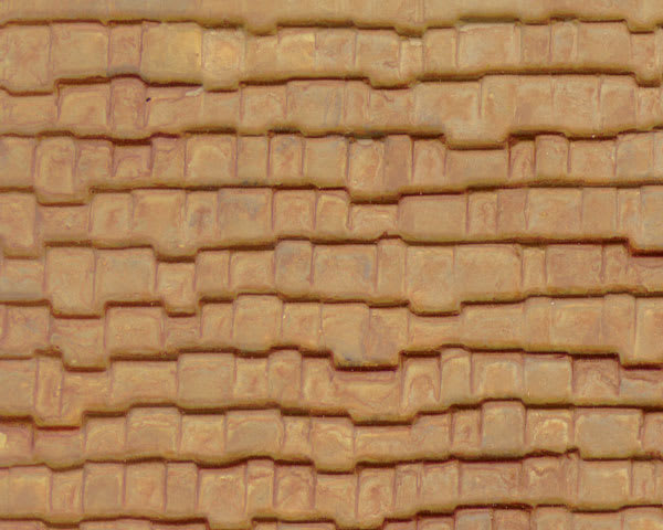 Open in modal - Plastruct Patterned Sheets, Wood Shake Shingle, 1:48 Scale (finished example)