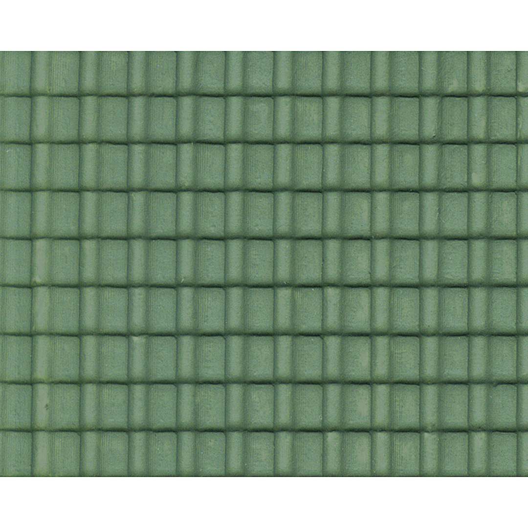 Open in modal - Plastruct Patterned Sheets, Ridged Clay Tile, 1:48 Scale, finished example