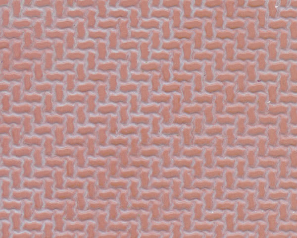 Open in modal - Plastruct Patterned Sheets, Interlocking Paving, 1:48 Scale (finished example)