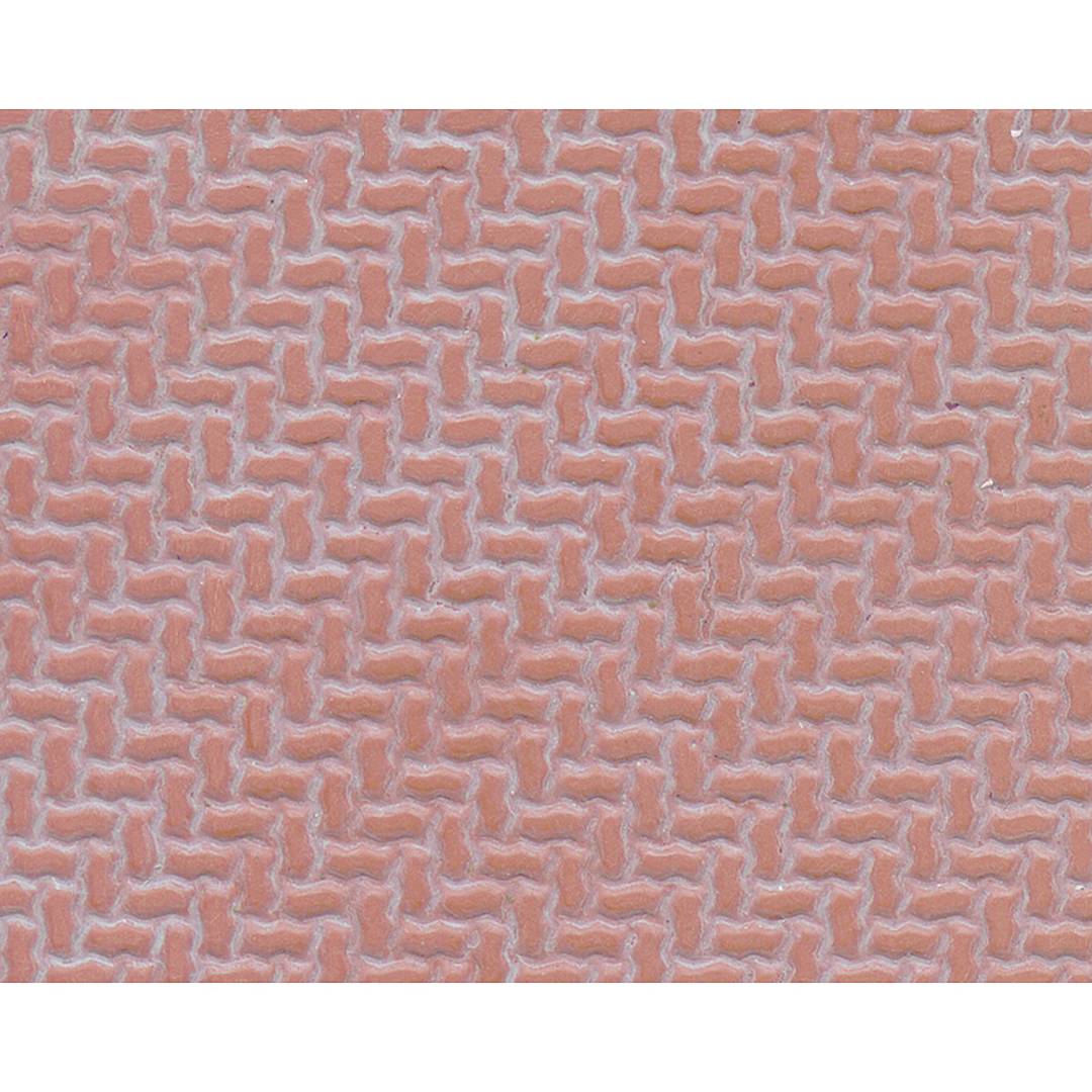 Open in modal - Plastruct Patterned Sheets, Interlocking Paving, 1:48 Scale, finished example